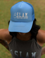 S.L.A.M. Iconic Logo Blue/White Trucker Hat