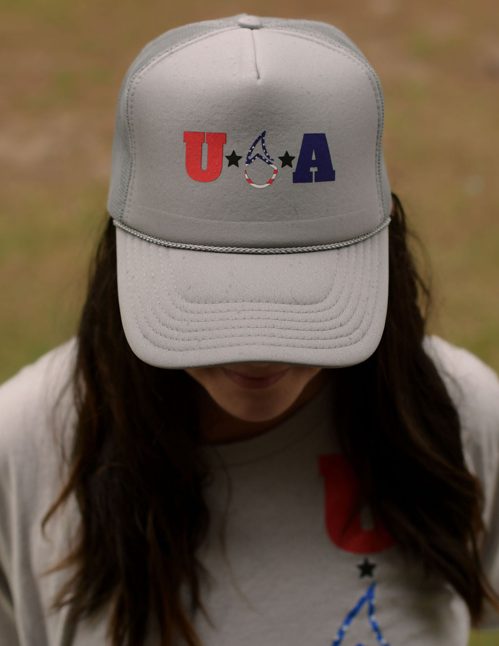 S.L.A.M. Patriotic Gray Trucker Hat