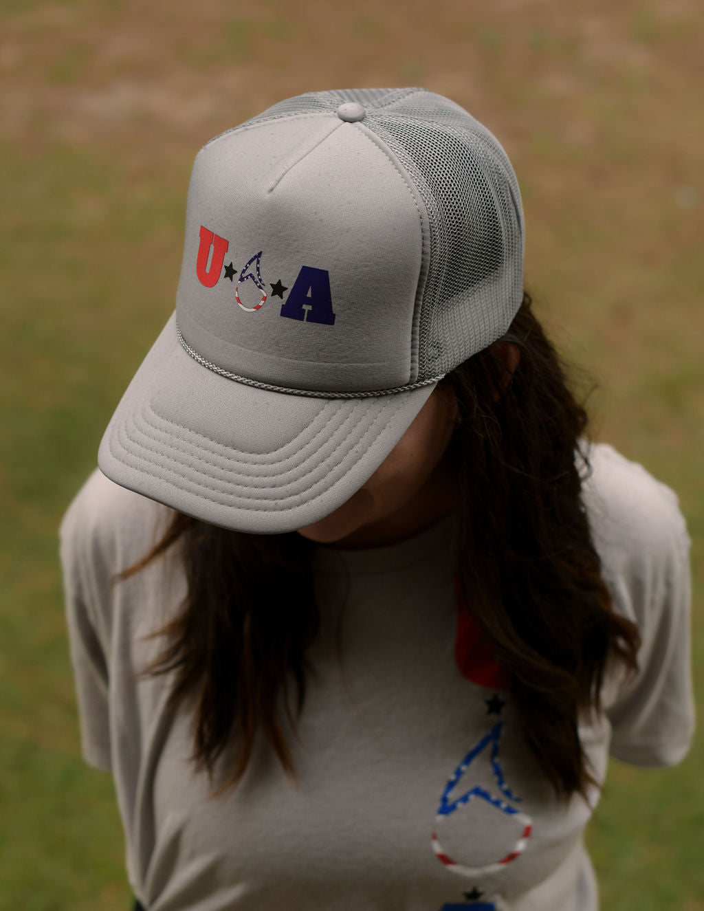 S.L.A.M. Patriotic Gray Trucker Hat
