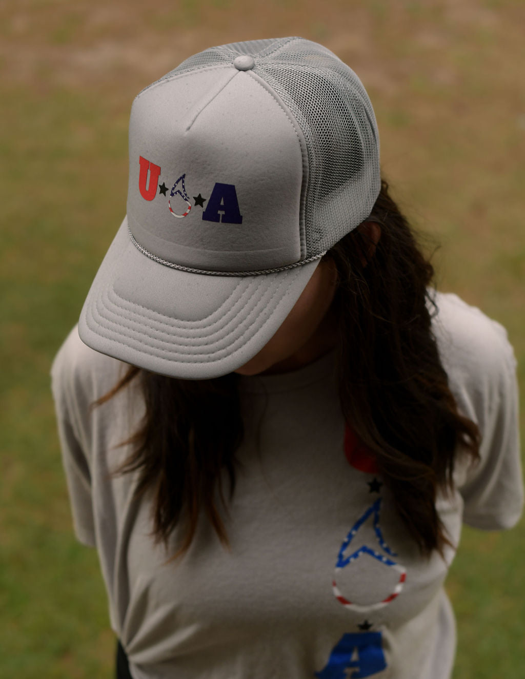 S.L.A.M. Patriotic Gray Trucker Hat