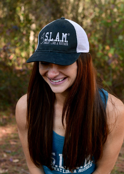 Sweat Drop S.L.A.M. Logo - Embroidered Ponytail Hat