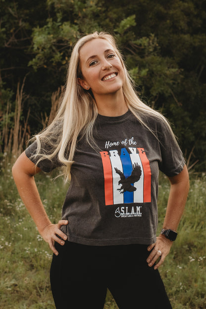 Patriotic SLAM Boxy Tee