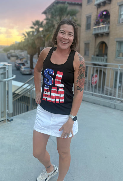 Patriotic SLAM Racerback Tank