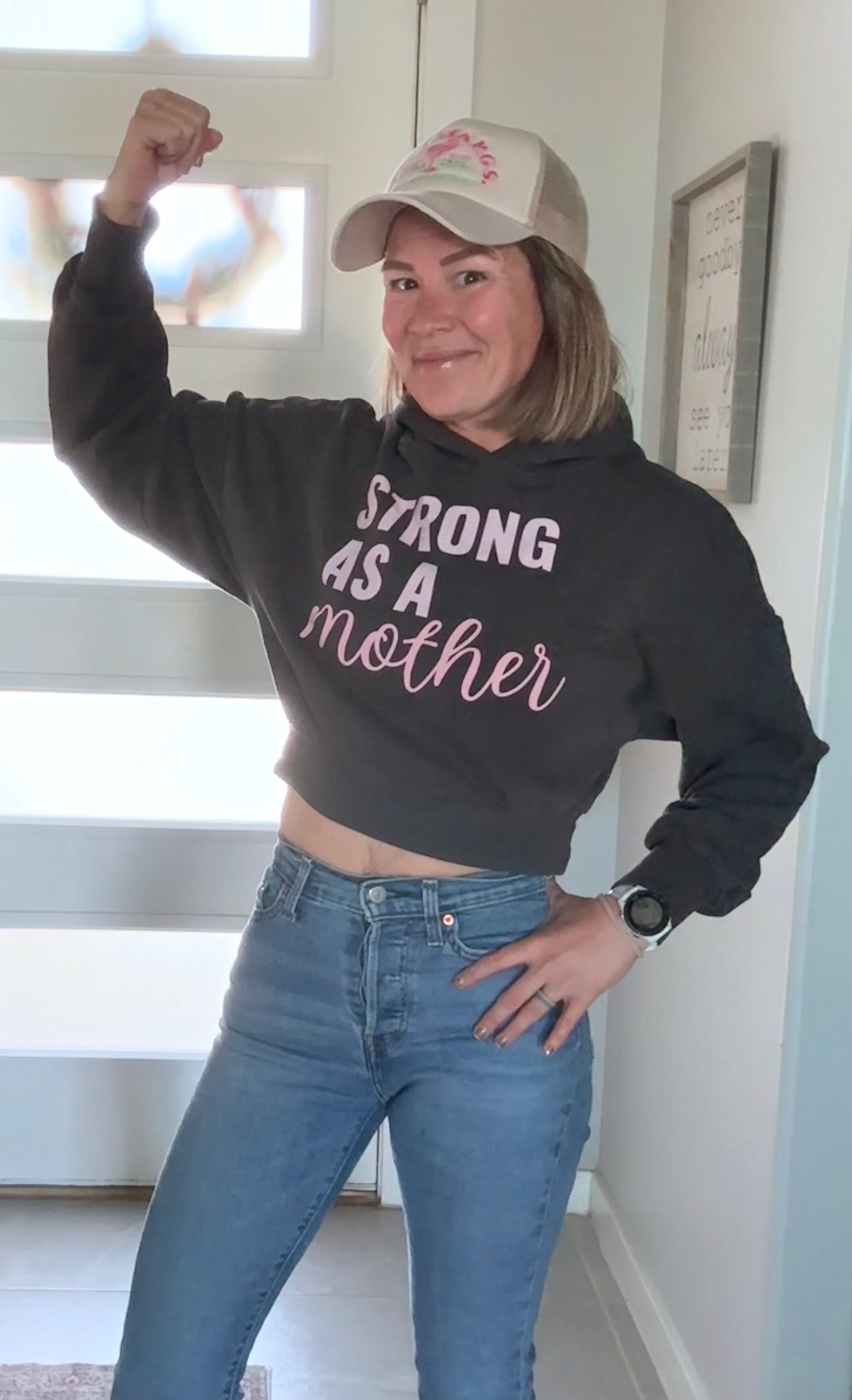 Strong As A Mother SLAM Super Crop Hoodie