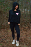 Sweat Like A Mother - Heart Crop Hoodie