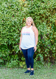 Sweat Like A Mother On Repeat Trendy Ribbed High Neck Tank